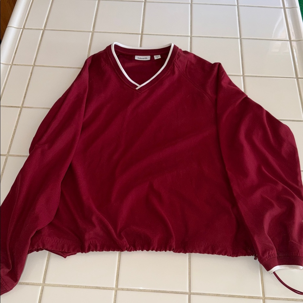 Ashworth burgundy XL pullover 🐈‍⬛ golf pockets